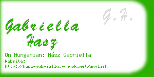 gabriella hasz business card