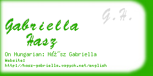 gabriella hasz business card